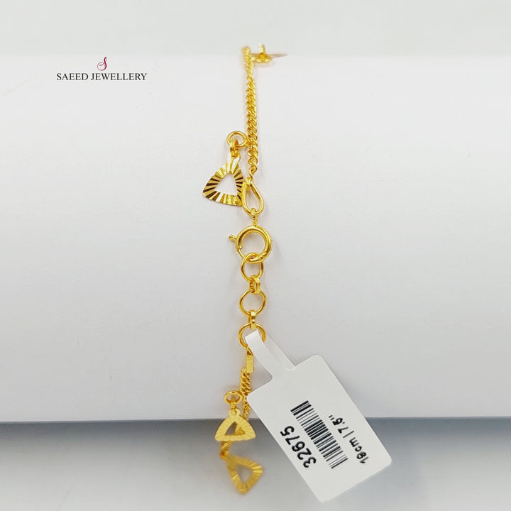 21K Gold Deluxe Dandash Bracelet by Saeed Jewelry - Image 2