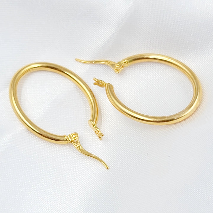 Hoop Earrings Made of 21K Gold by Saeed Jewelry 