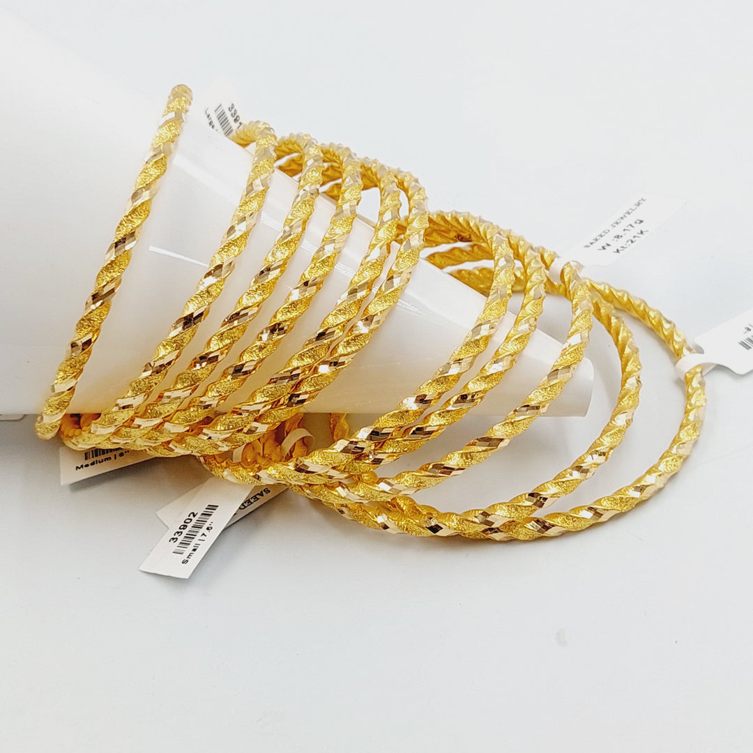 21K سحبة جدل مفرغ-مجوهرات الشيخ سعيد-Saeed Jewelry 