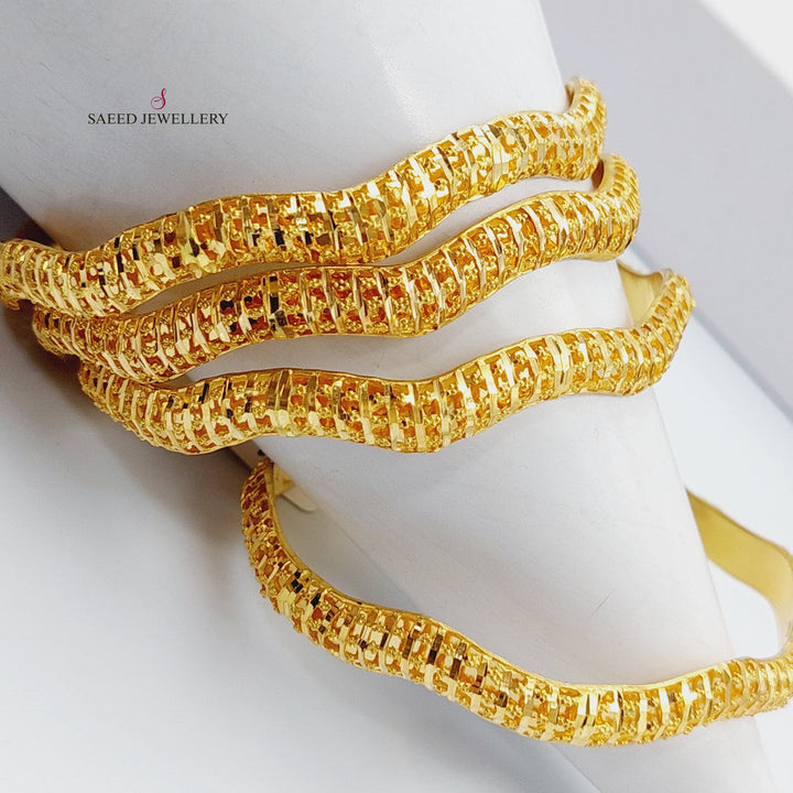 21K Gold Emirati Bangle by Saeed Jewelry - Image 6