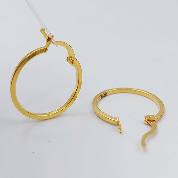 21K Gold Hoop Earrings by Saeed Jewelry - Image 9