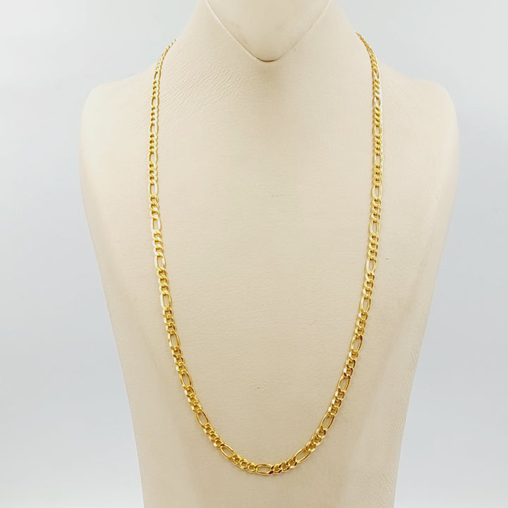 21K سنسال فيجارو 4mm-مجوهرات الشيخ سعيد-Saeed Jewelry 