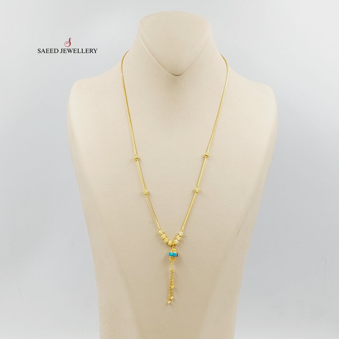 21K Gold Enameled Balls Necklace by Saeed Jewelry - Image 1