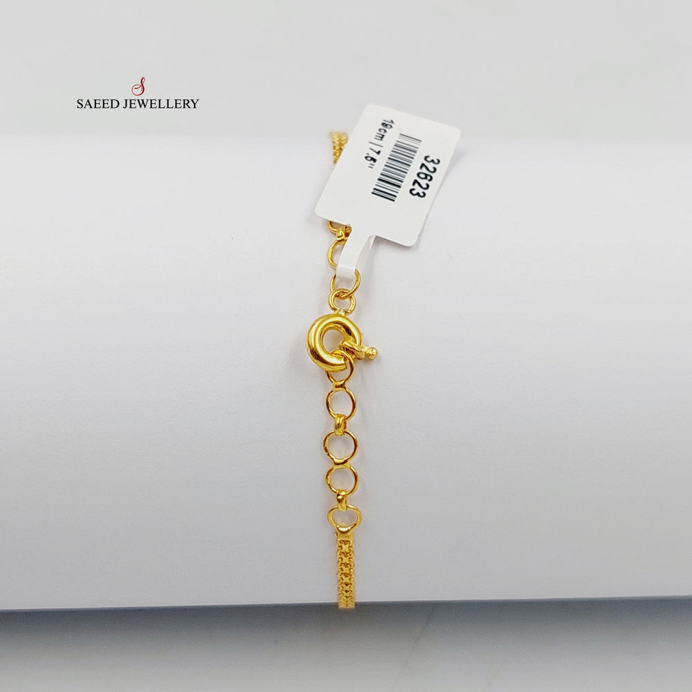 21K اسوارة اجنحة مينا-مجوهرات الشيخ سعيد-Saeed Jewelry 