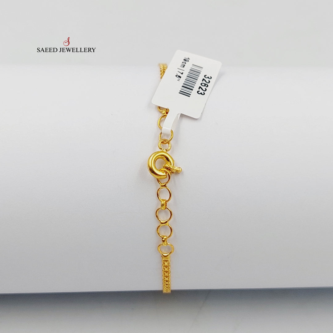 21K اسوارة اجنحة مينا-مجوهرات الشيخ سعيد-Saeed Jewelry 