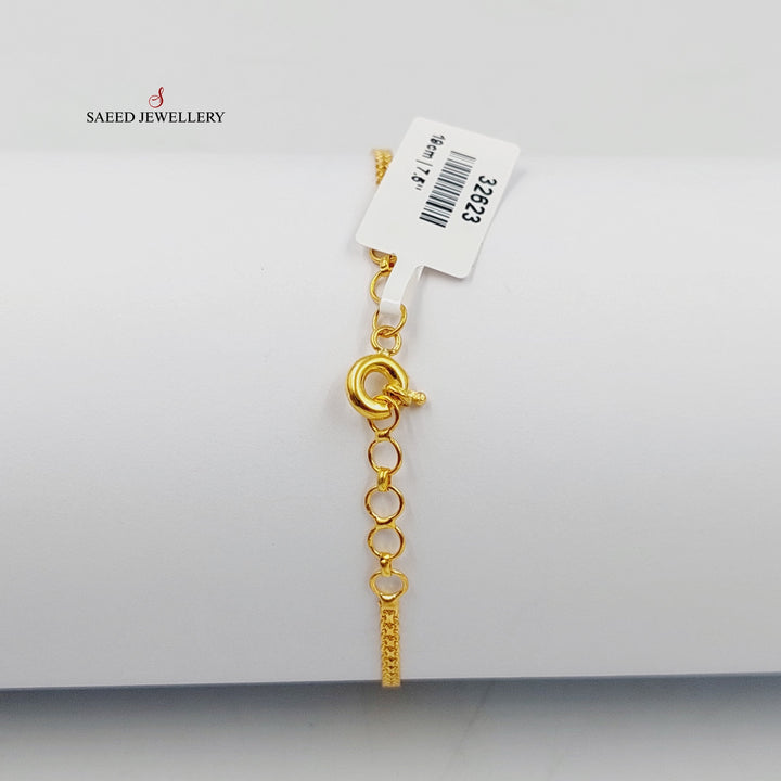 21K اسوارة اجنحة مينا-مجوهرات الشيخ سعيد-Saeed Jewelry 