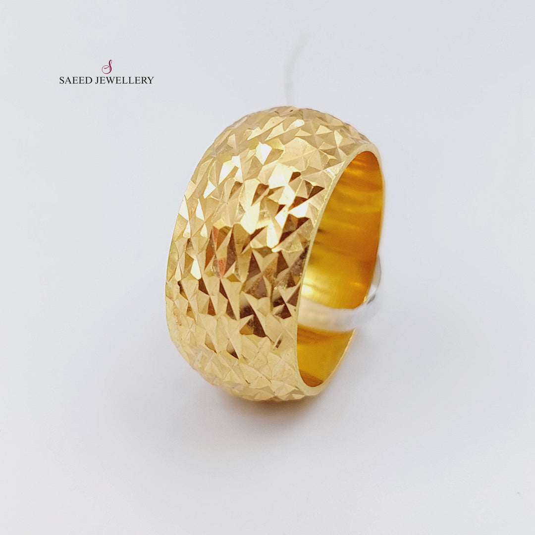 21K Gold CNC Wedding Ring by Saeed Jewelry - Image 4