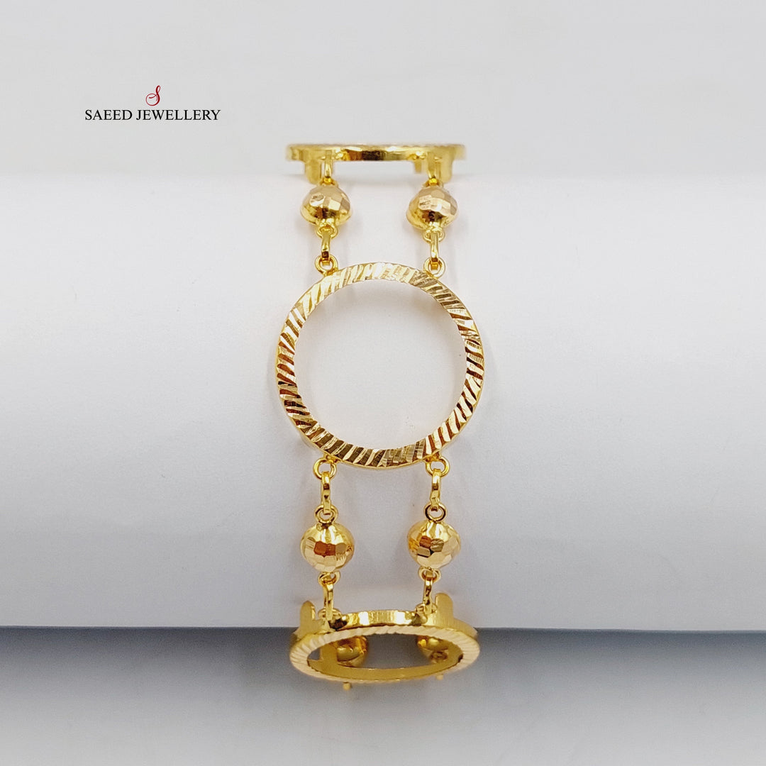 21K Gold Rashadi Frame Bracelet by Saeed Jewelry - Image 4