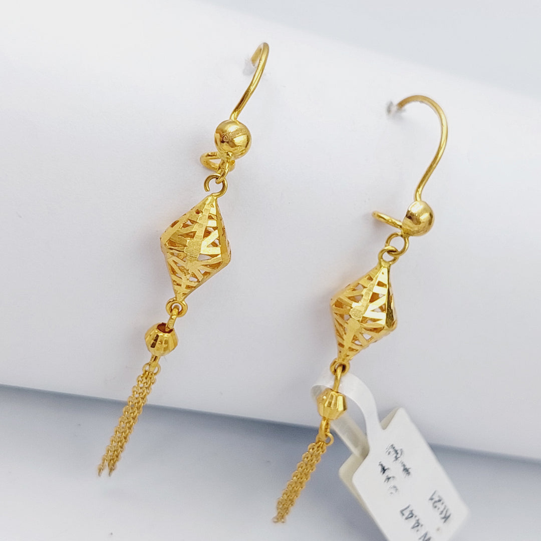 21K Gold Fancy Earrings by Saeed Jewelry - Image 9