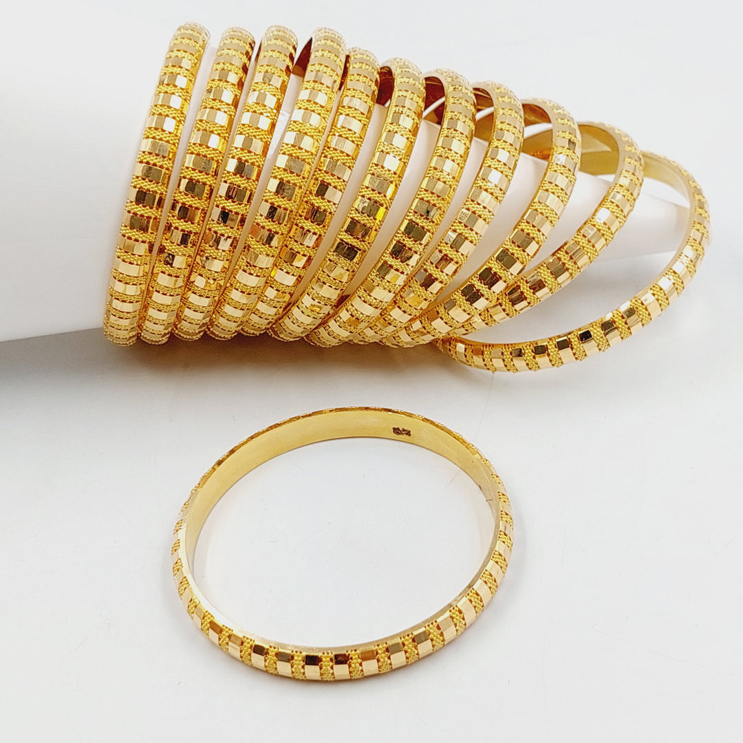 21K Gold Bahraini Bangle by Saeed Jewelry - Image 13