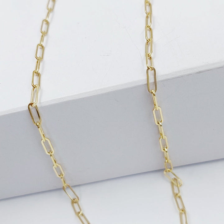 18K Gold 40cm Thin Paperclip Chain by Saeed Jewelry - Image 3