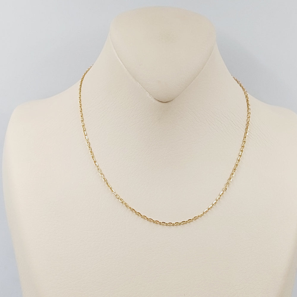 18K 40cm Thin Zarad Chain Made of 18K Yellow Gold by Saeed Jewelry-24248