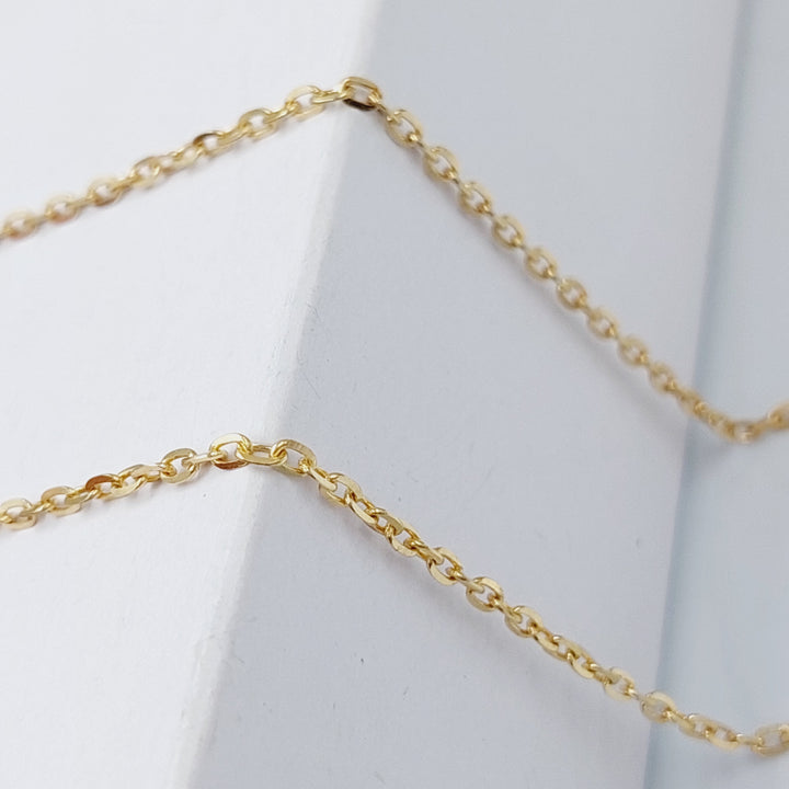 18K Gold 2mm Cable Link Chain 40cm by Saeed Jewelry - Image 5