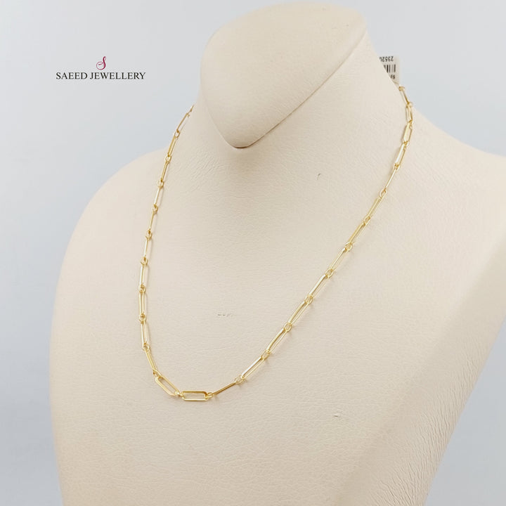 18K Gold 45cm Paperclip Chain by Saeed Jewelry - Image 3