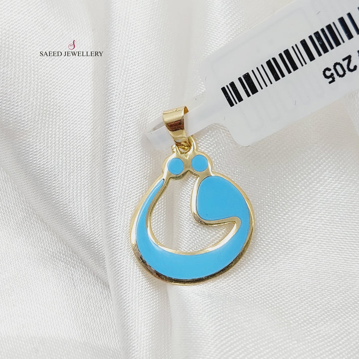 18K Gold Arabic Letter Pendant by Saeed Jewelry - Image 1