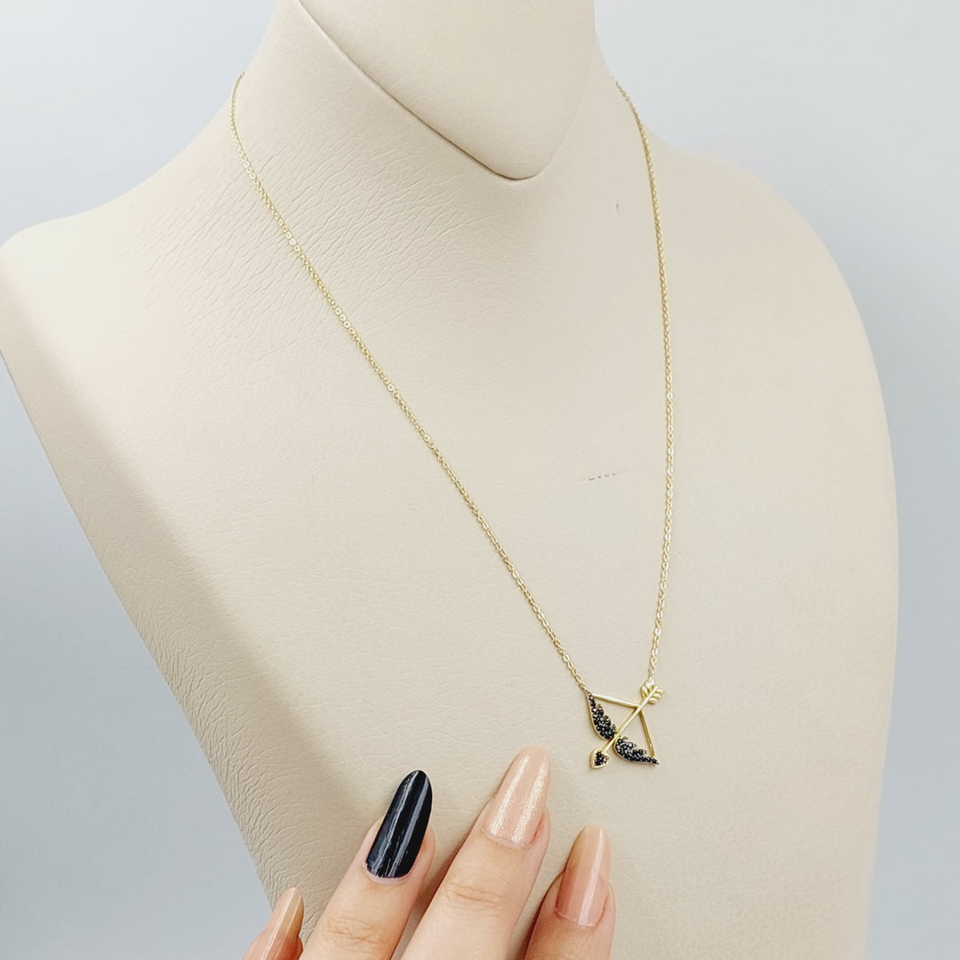 18K Gold Arrow Necklace by Saeed Jewelry - Image 3