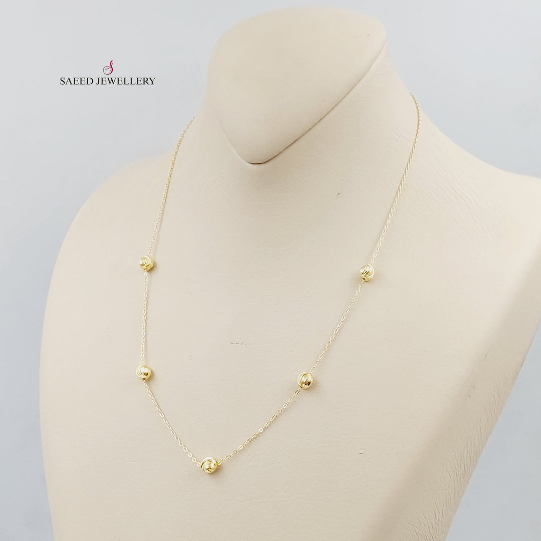 18K Gold Balls Necklace by Saeed Jewelry - Image 1