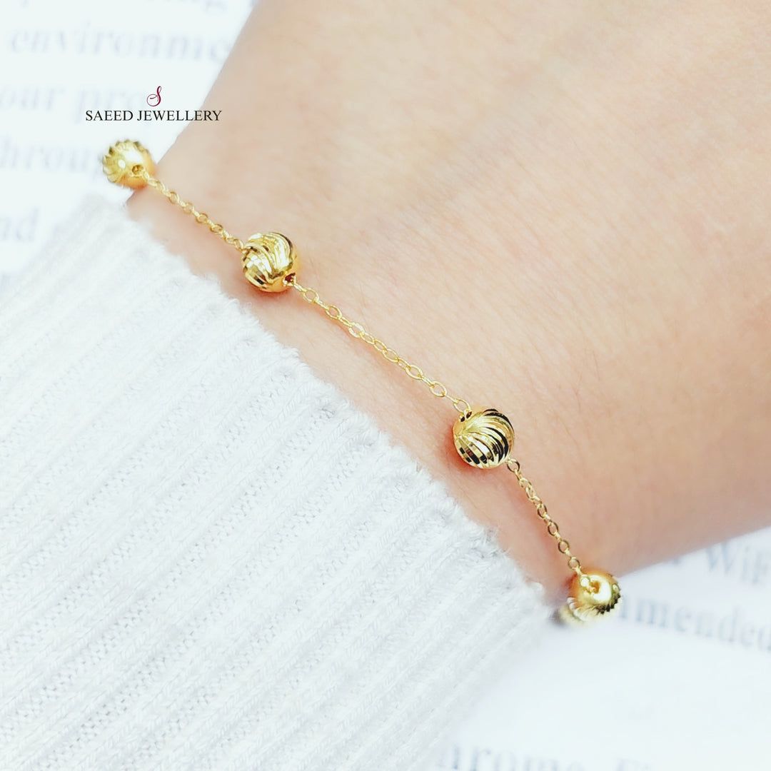 18K Gold Balls Bracelet by Saeed Jewelry - Image 2