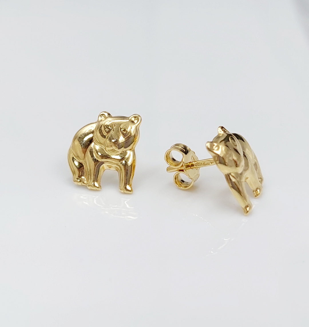 18K Gold Bear Earrings by Saeed Jewelry - Image 5