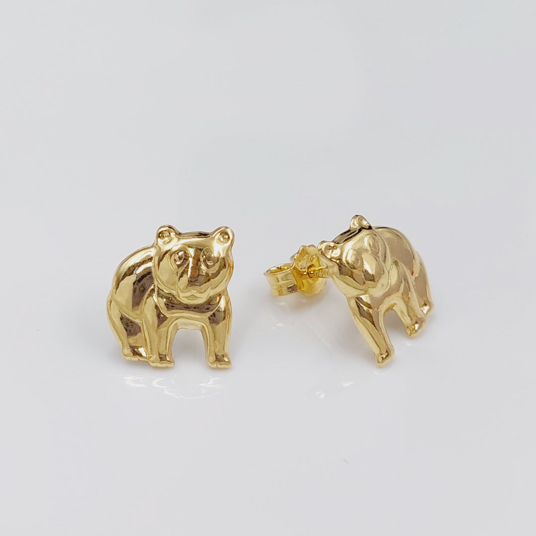 18K Gold Bear Earrings by Saeed Jewelry - Image 1