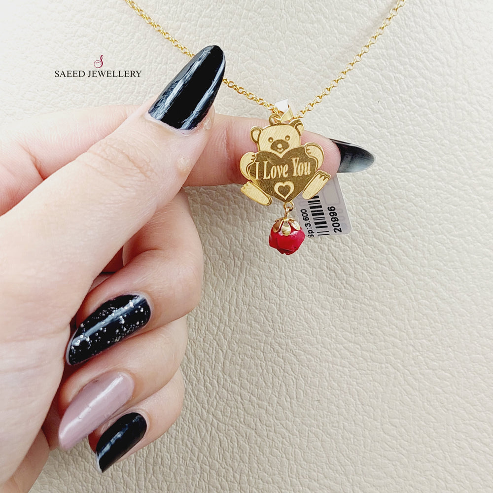 18K Gold Bear Pendant by Saeed Jewelry - Image 2