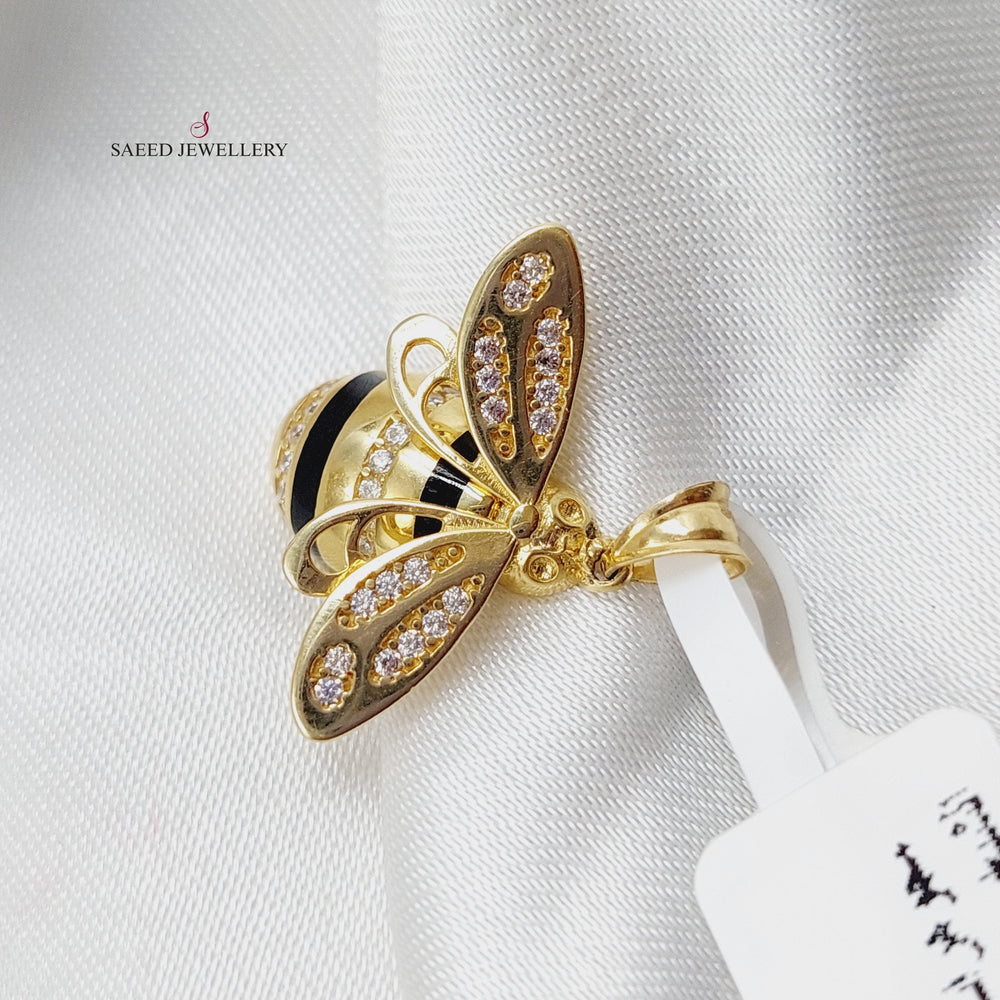 18K Gold Bee Pendant by Saeed Jewelry - Image 2