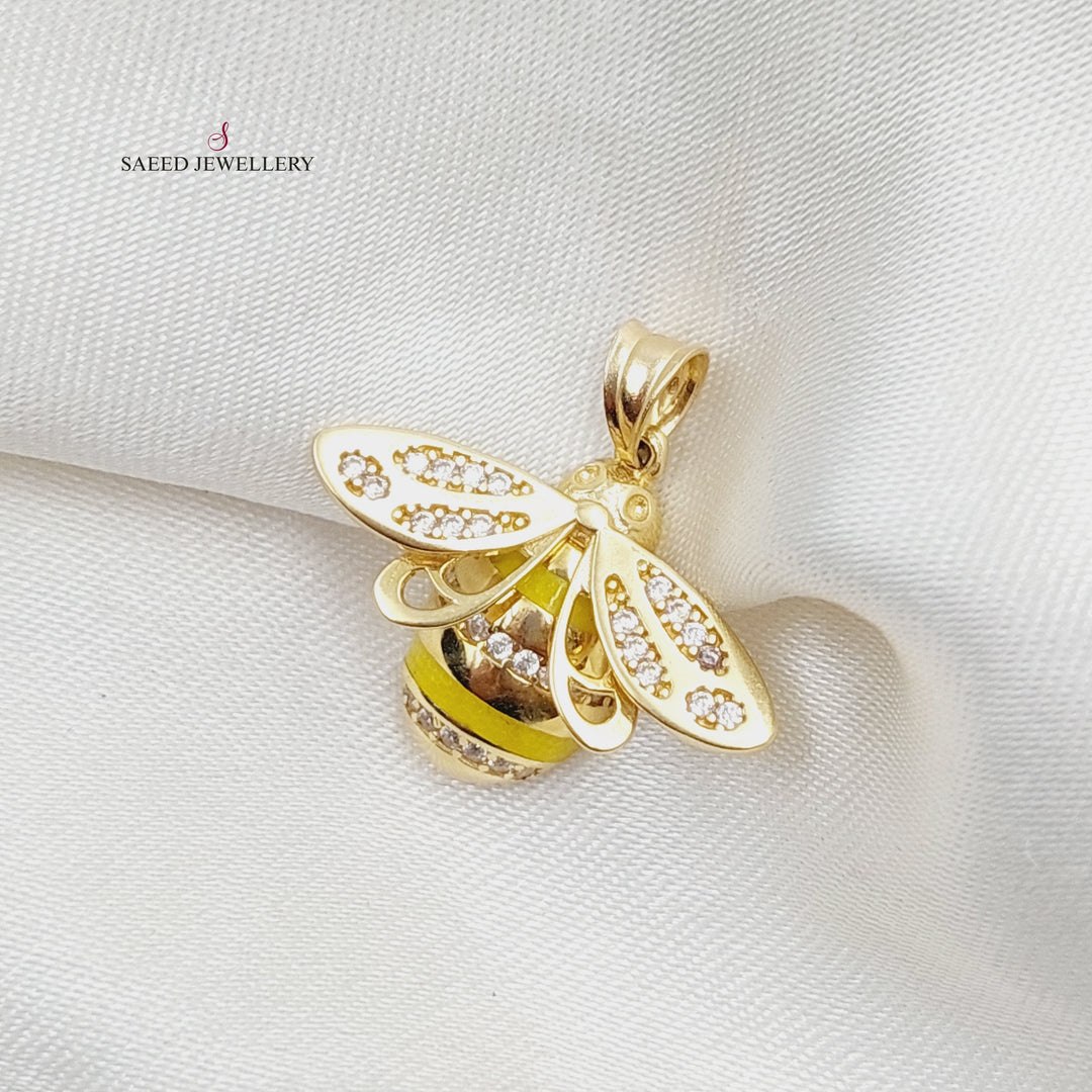 18K Gold Bee Pendant by Saeed Jewelry - Image 5