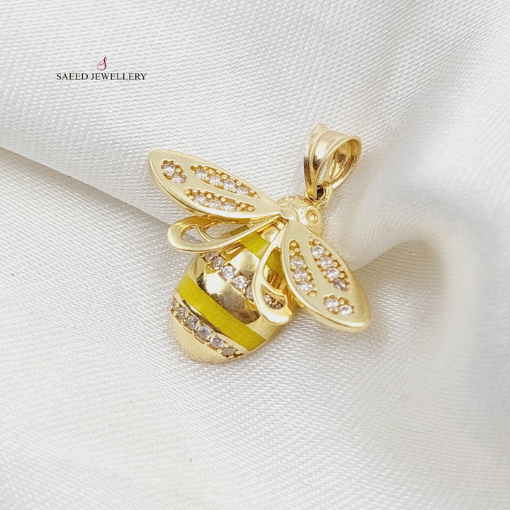 18K Gold Bee Pendant by Saeed Jewelry - Image 1