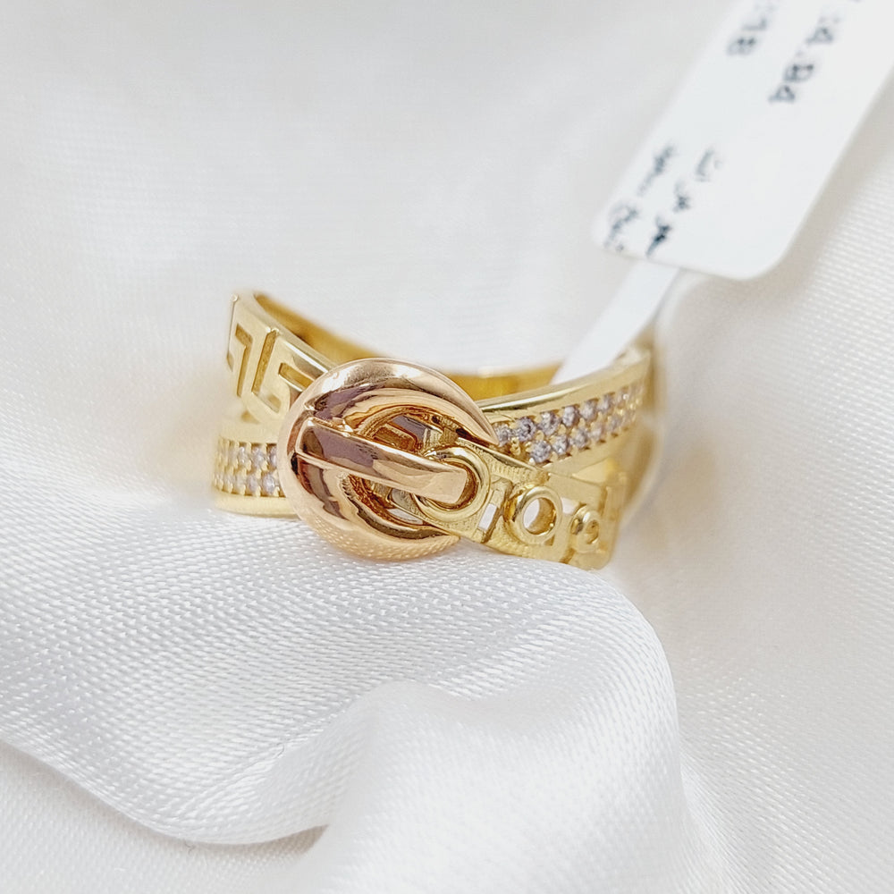 18K Belt Ring Made of 18K Yellow Gold by Saeed Jewelry-24261