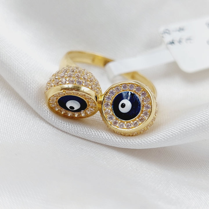 18K Gold Blue Eye Ring by Saeed Jewelry - Image 2