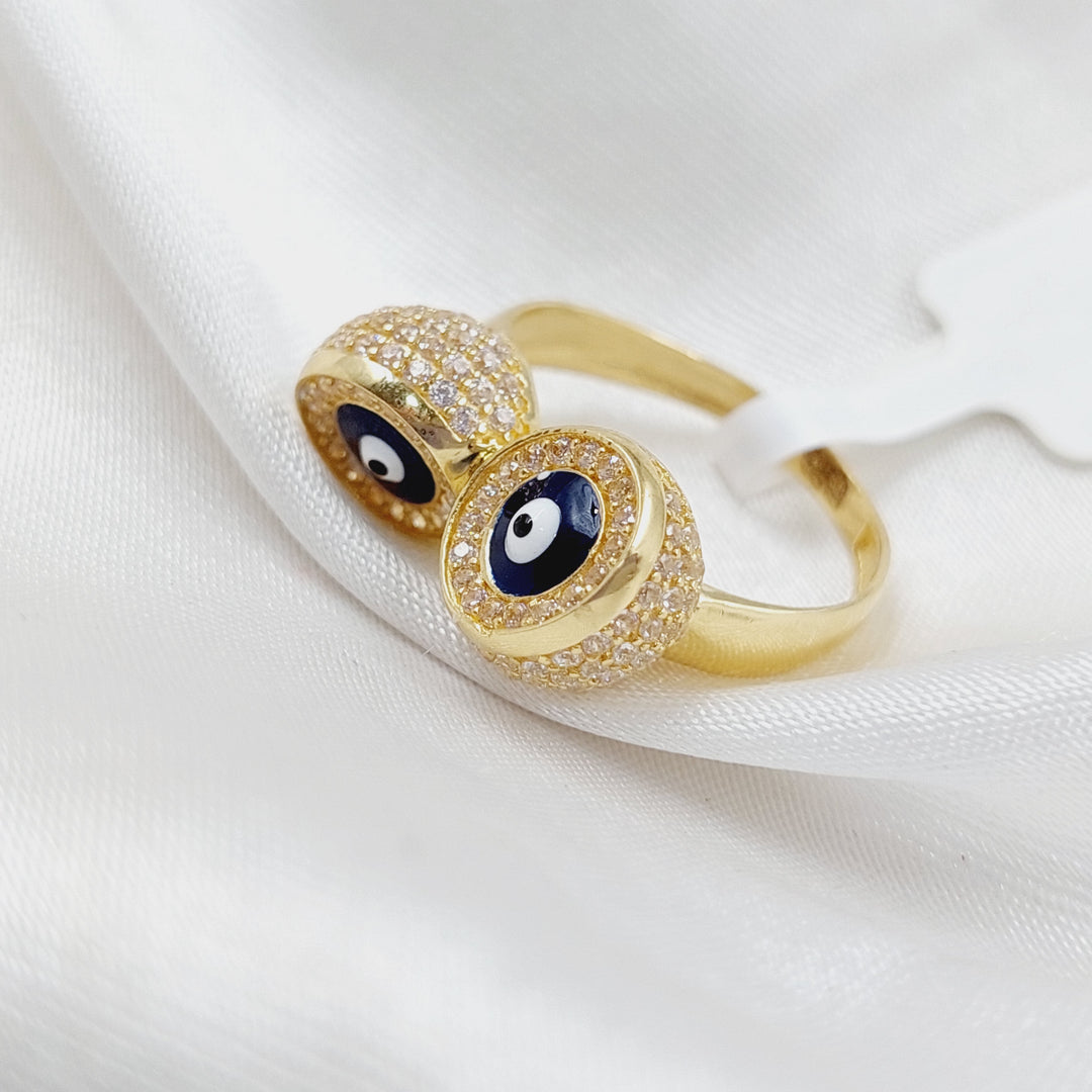 18K Gold Blue Eye Ring by Saeed Jewelry - Image 3