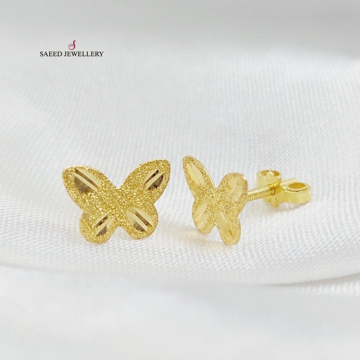 18K Gold Butterfly Earrings by Saeed Jewelry - Image 3