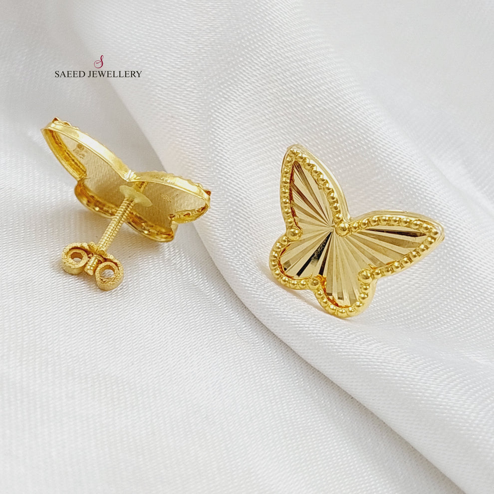 18K Gold Butterfly Earrings by Saeed Jewelry - Image 4