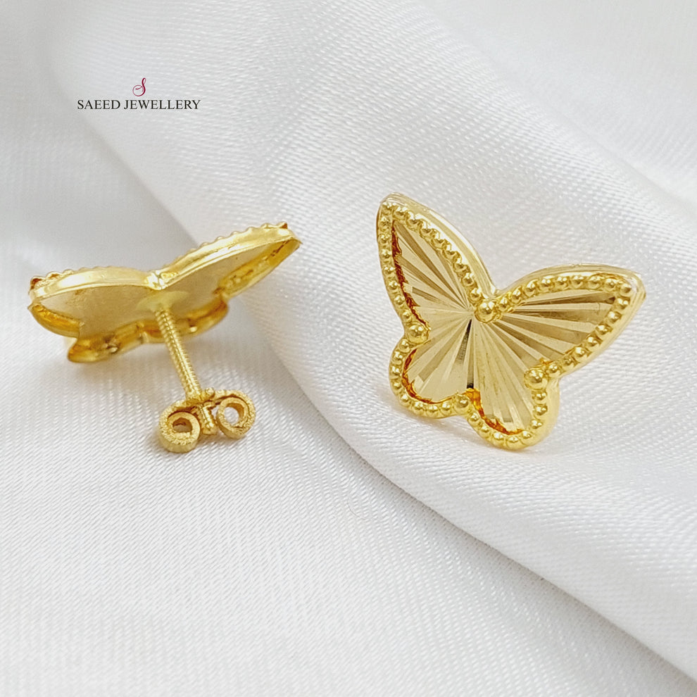 18K Gold Butterfly Earrings by Saeed Jewelry - Image 3