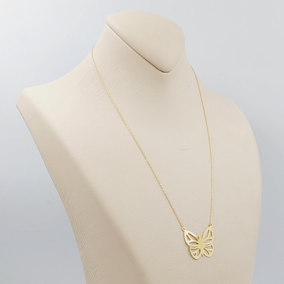 18K Gold Butterfly Necklace by Saeed Jewelry - Image 1