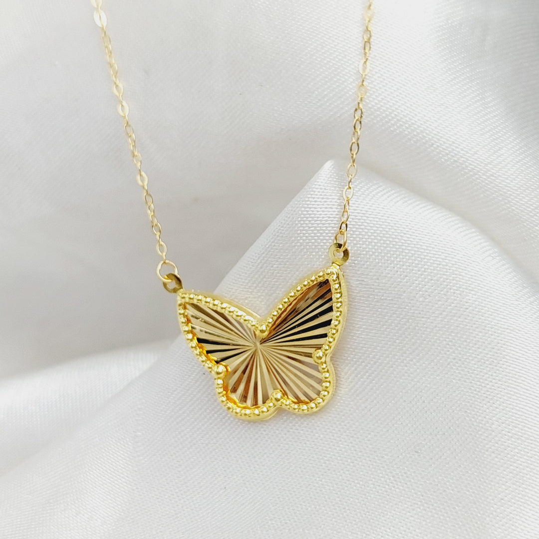 18K Gold Butterfly Necklace by Saeed Jewelry - Image 2