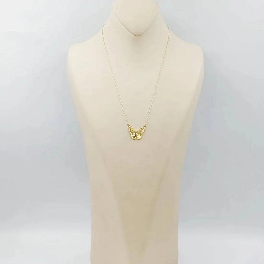 18K Gold Butterfly Necklace by Saeed Jewelry - Image 3