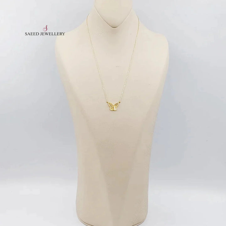 18K Gold Butterfly Necklace by Saeed Jewelry - Image 7