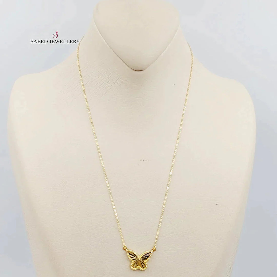 18K Gold Butterfly Necklace by Saeed Jewelry - Image 8