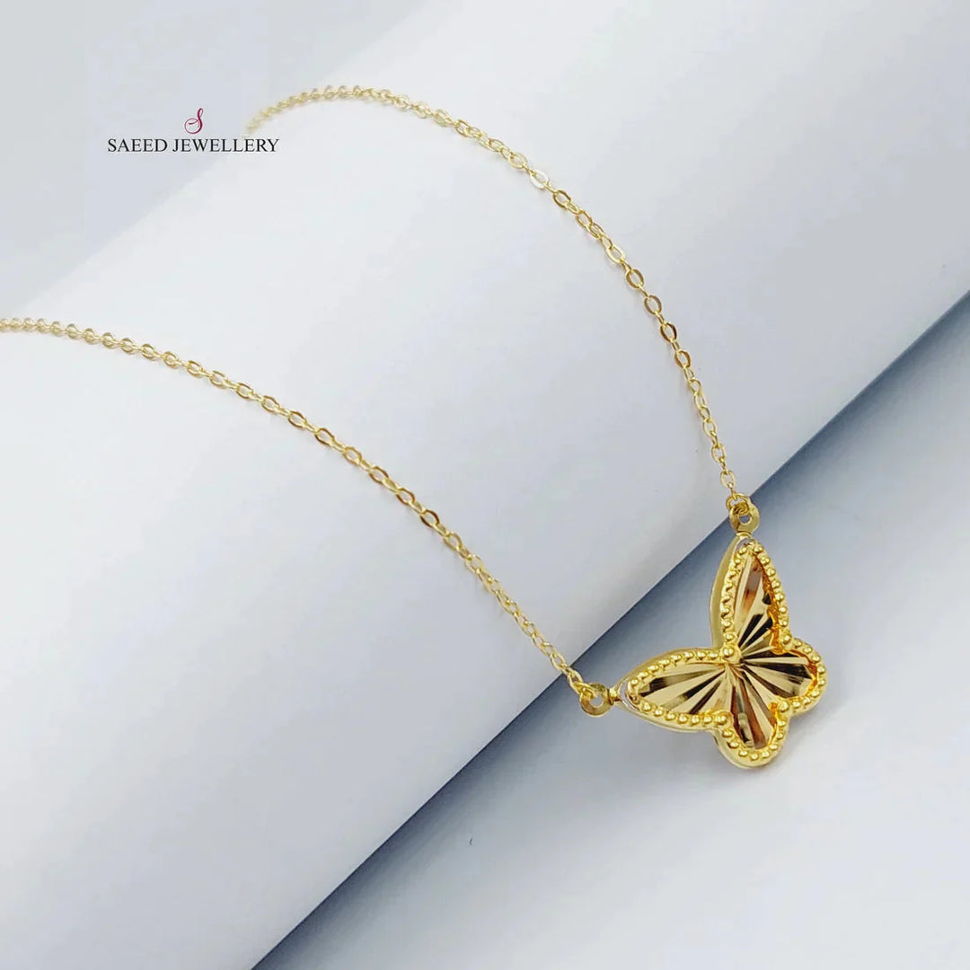 18K Gold Butterfly Necklace by Saeed Jewelry - Image 1