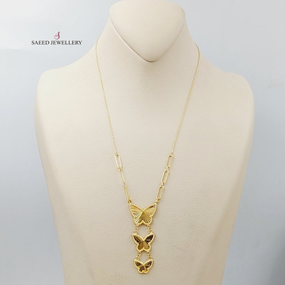 18K Gold Butterfly Necklace by Saeed Jewelry - Image 5