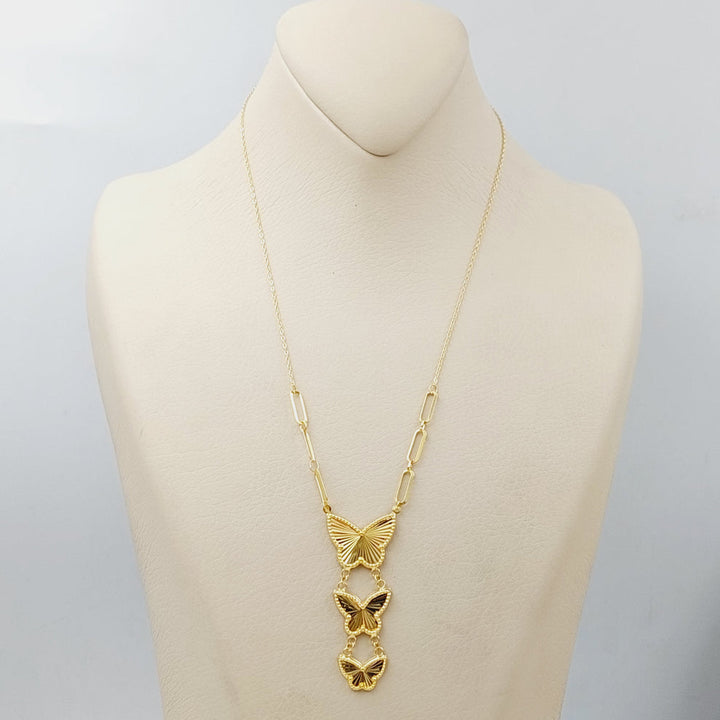 18K Gold Butterfly Necklace by Saeed Jewelry - Image 2