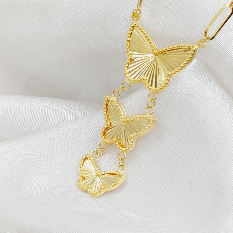 18K Gold Butterfly Necklace by Saeed Jewelry - Image 7