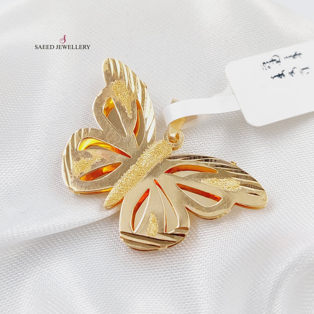 18K Gold Butterfly Pendant by Saeed Jewelry - Image 3