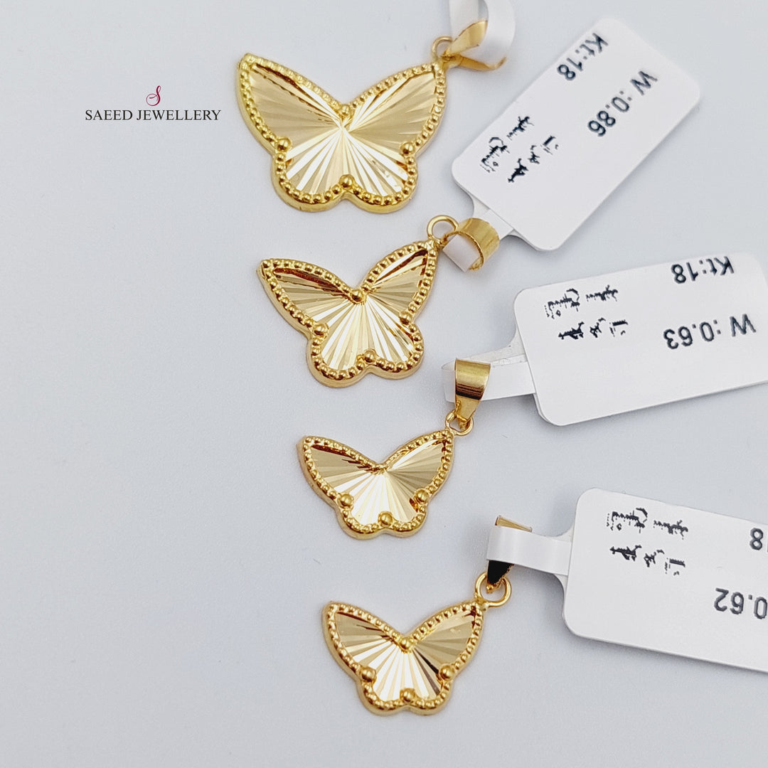 18K Gold Butterfly Pendant by Saeed Jewelry - Image 3