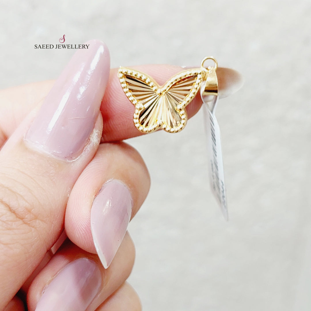 18K Gold Butterfly Pendant by Saeed Jewelry - Image 8