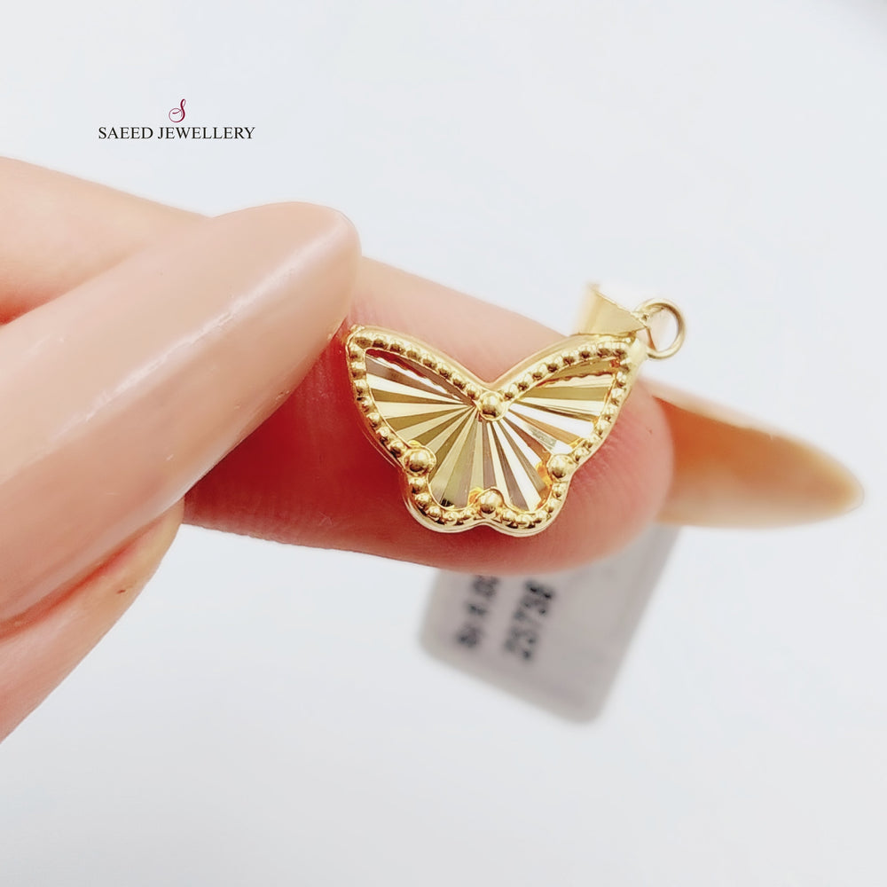 18K Gold Butterfly Pendant by Saeed Jewelry - Image 2