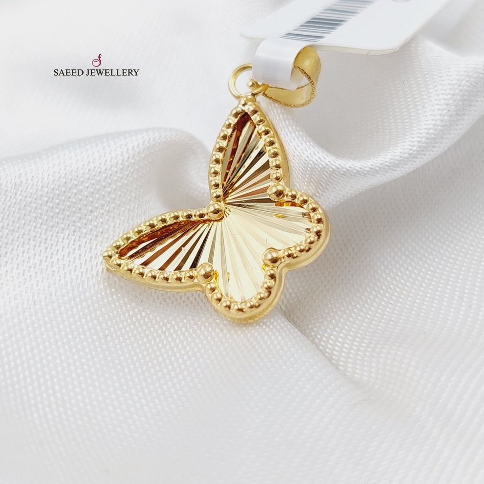 18K Gold Butterfly Pendant by Saeed Jewelry - Image 3