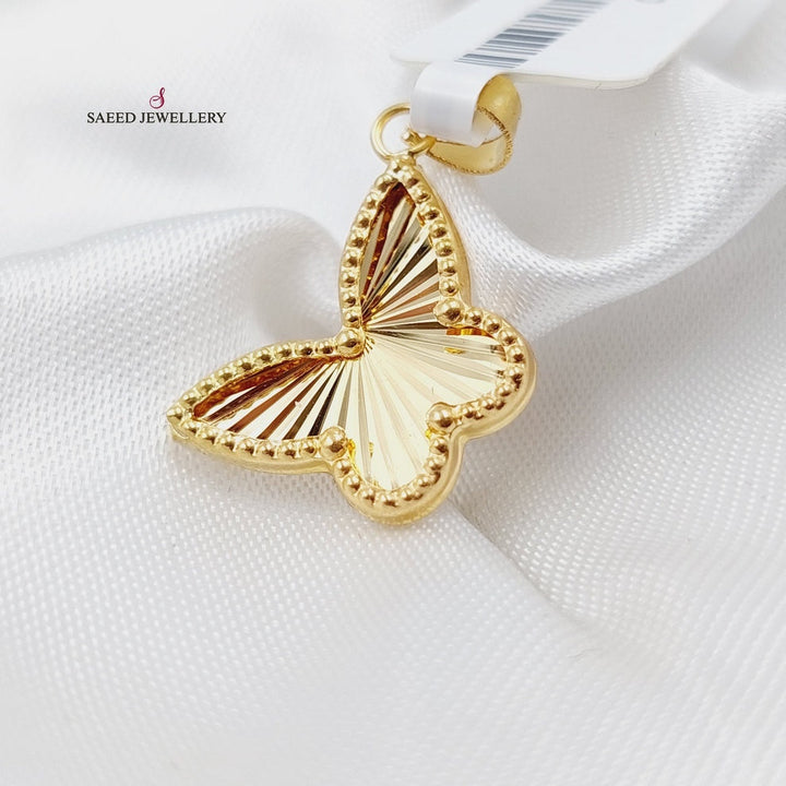 18K Gold Butterfly Pendant by Saeed Jewelry - Image 3