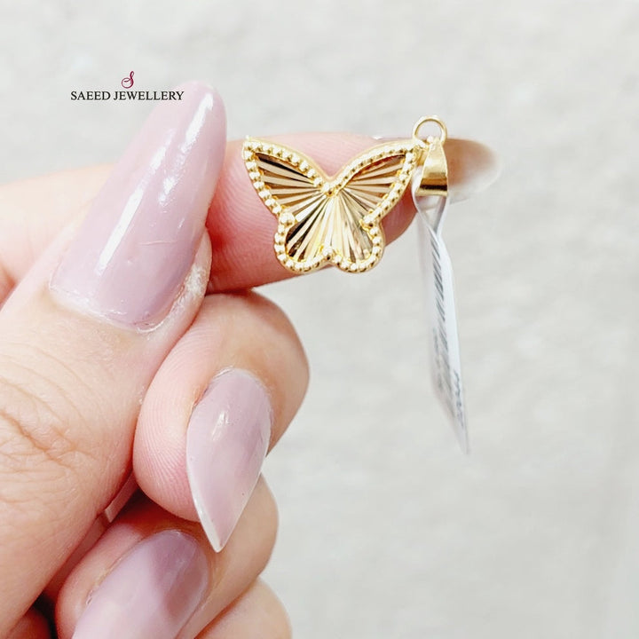 18K Gold Butterfly Pendant by Saeed Jewelry - Image 5